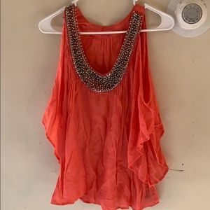 ✨neon pink/peach blouse✨